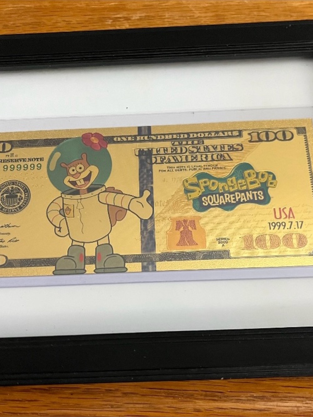 SpongeBob SquarePants Novelty Gold $100 Collectible